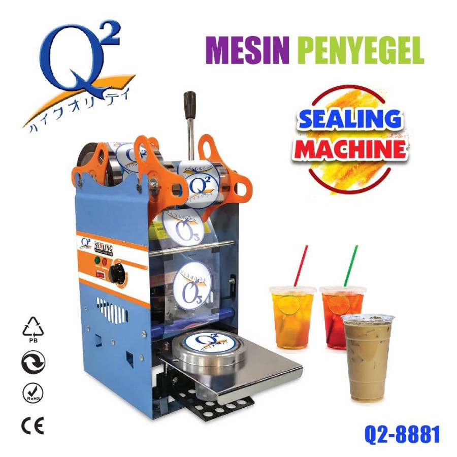 Mesin Cup Sealer Q2 Press Gelas Plastik Manual Sealing Machine Mesin Sealer cup Q2 8881