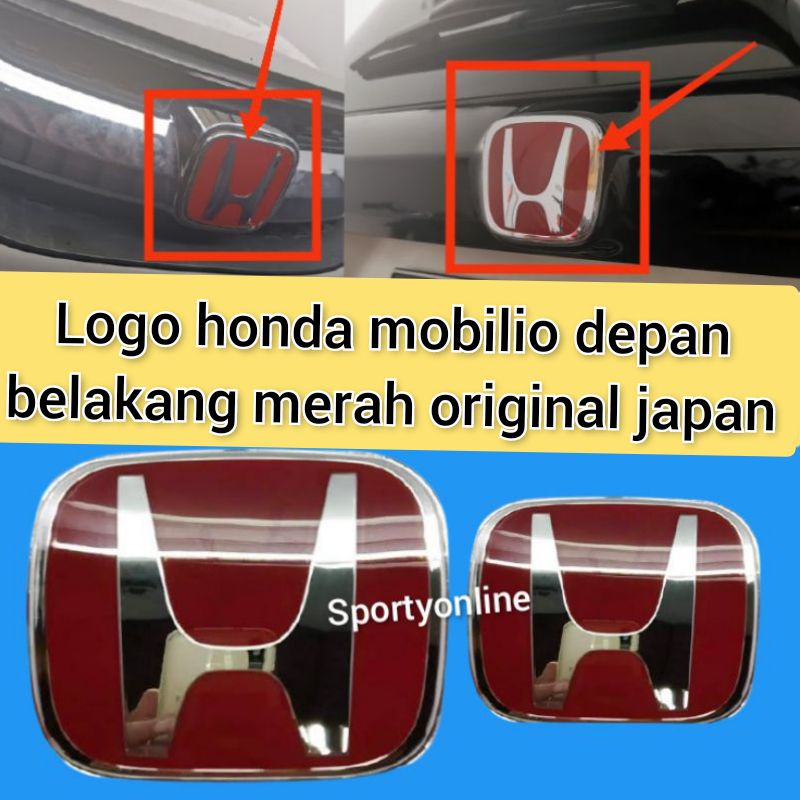 Logo Honda mobilio merah original