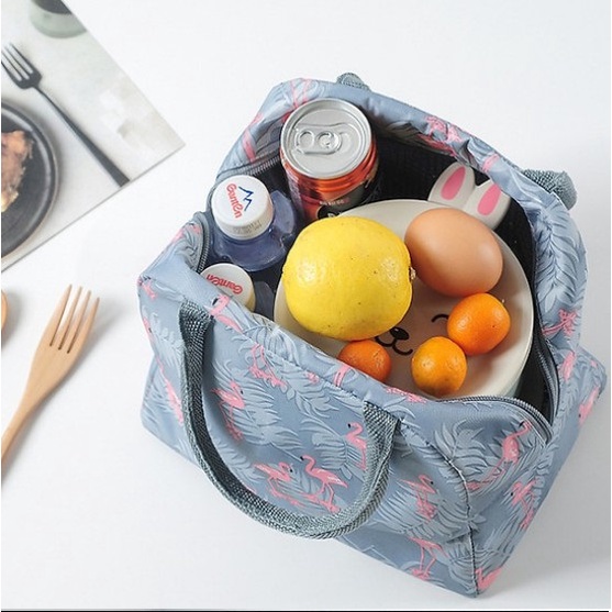 Tas Bekal Lunch Bag Cooler Motif KOREA Tempat Penyimpanan Bekal Murah Import - MKM