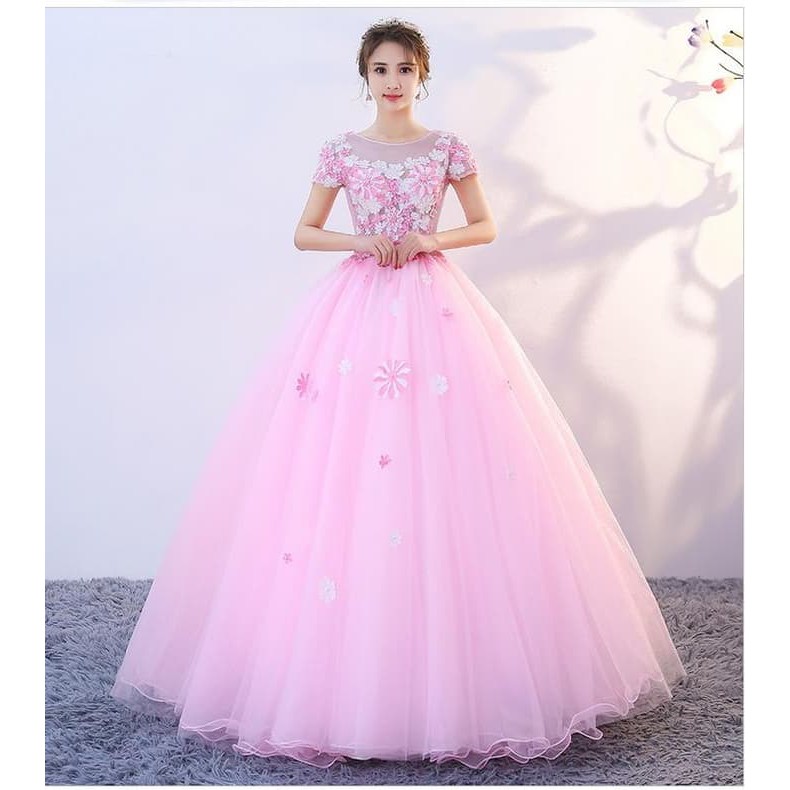 Gaun Pengantin 0470718 Pink Wedding Gown