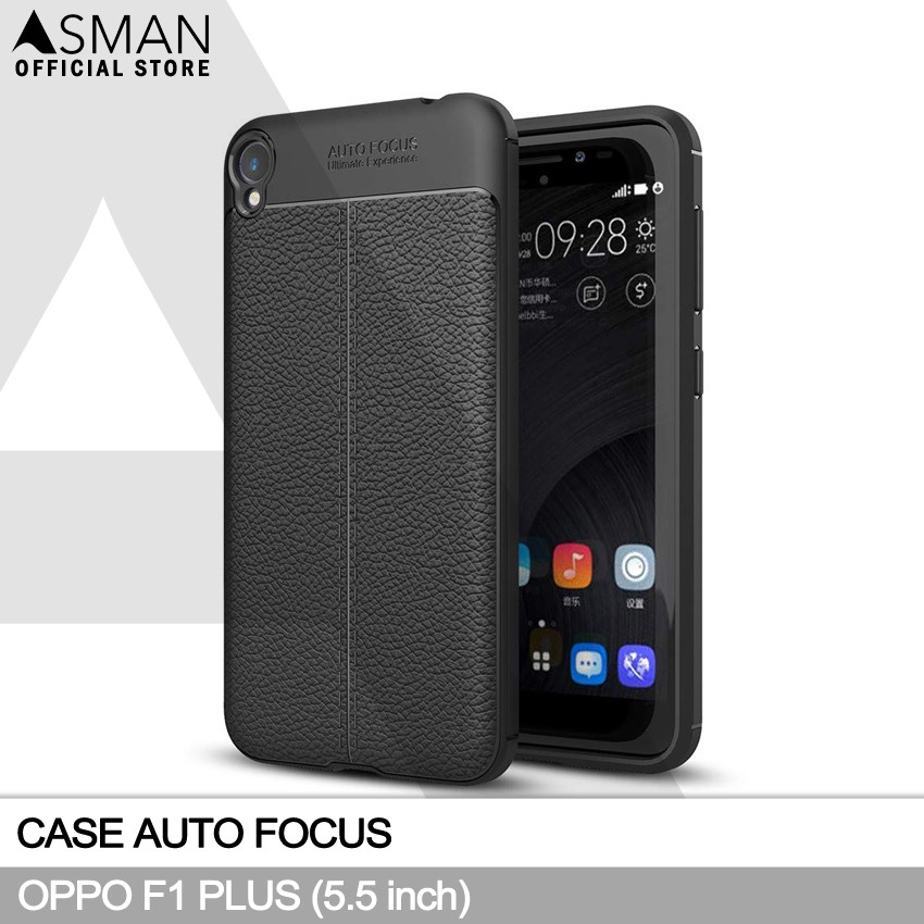 Auto Focus OPPO F1 Plus (5.5&quot;) | Soft Case Leather Premium - Hitam