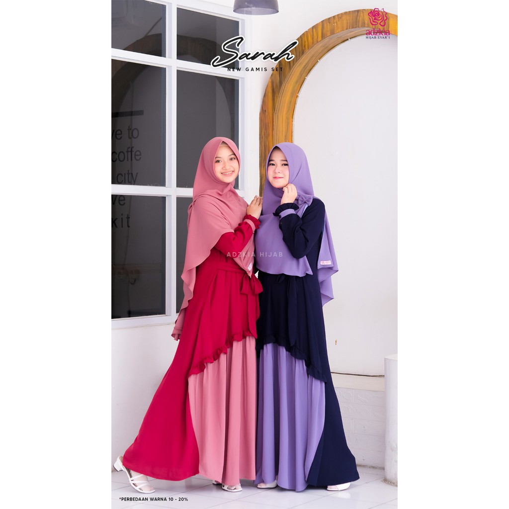 PO SET SARAH Original Hijab syar`i