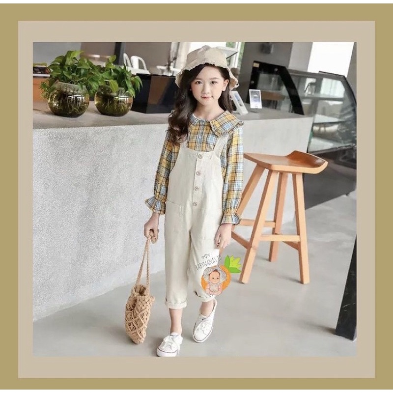 BABYNANAS.iD—Setelan overAll anak perempuan bahan fanel