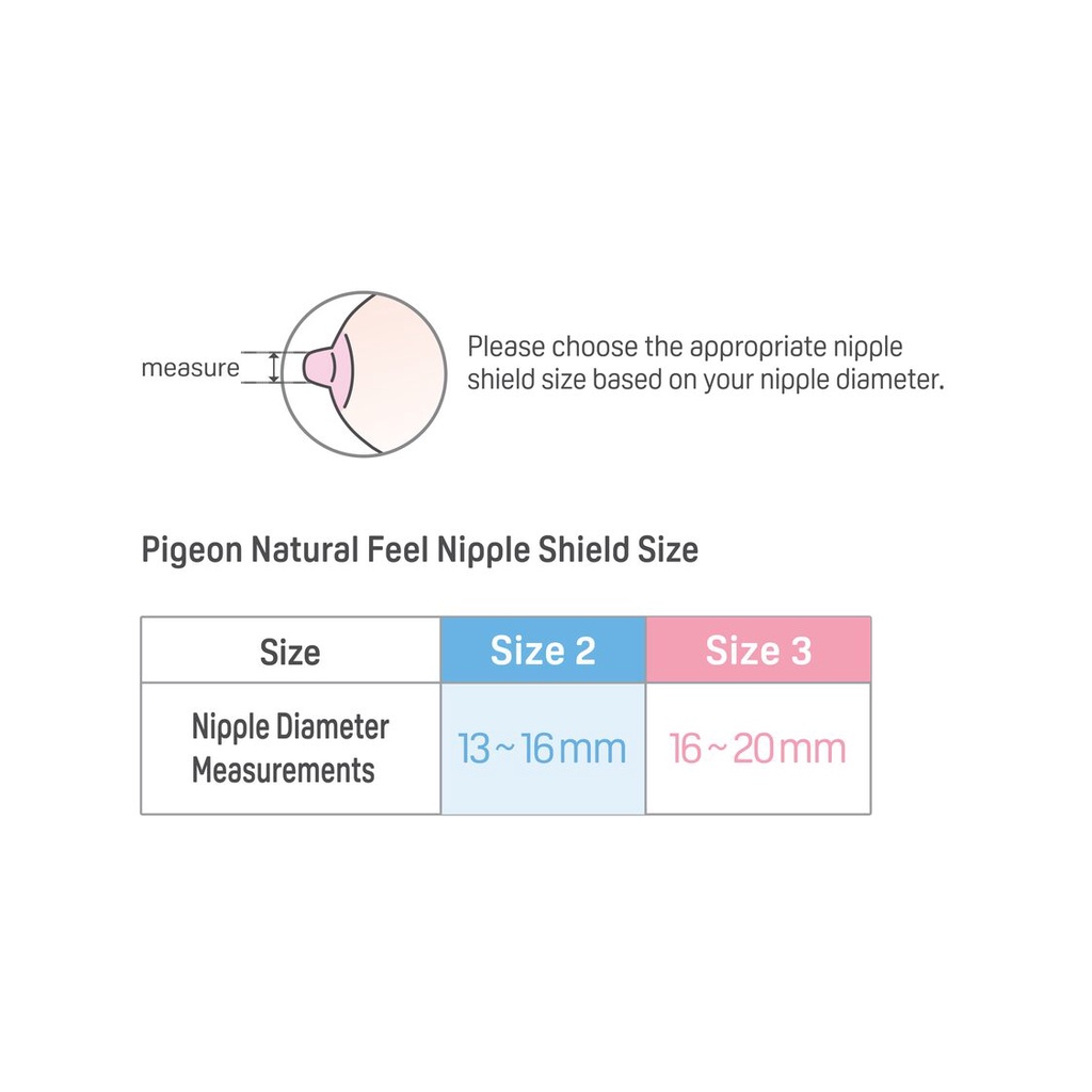 PIGEON Natural FEEL / FIT Silicone NIPPLE SHIELD (Pelindung / Penyambung Puting Silikon) isi 2 pcs + CASE