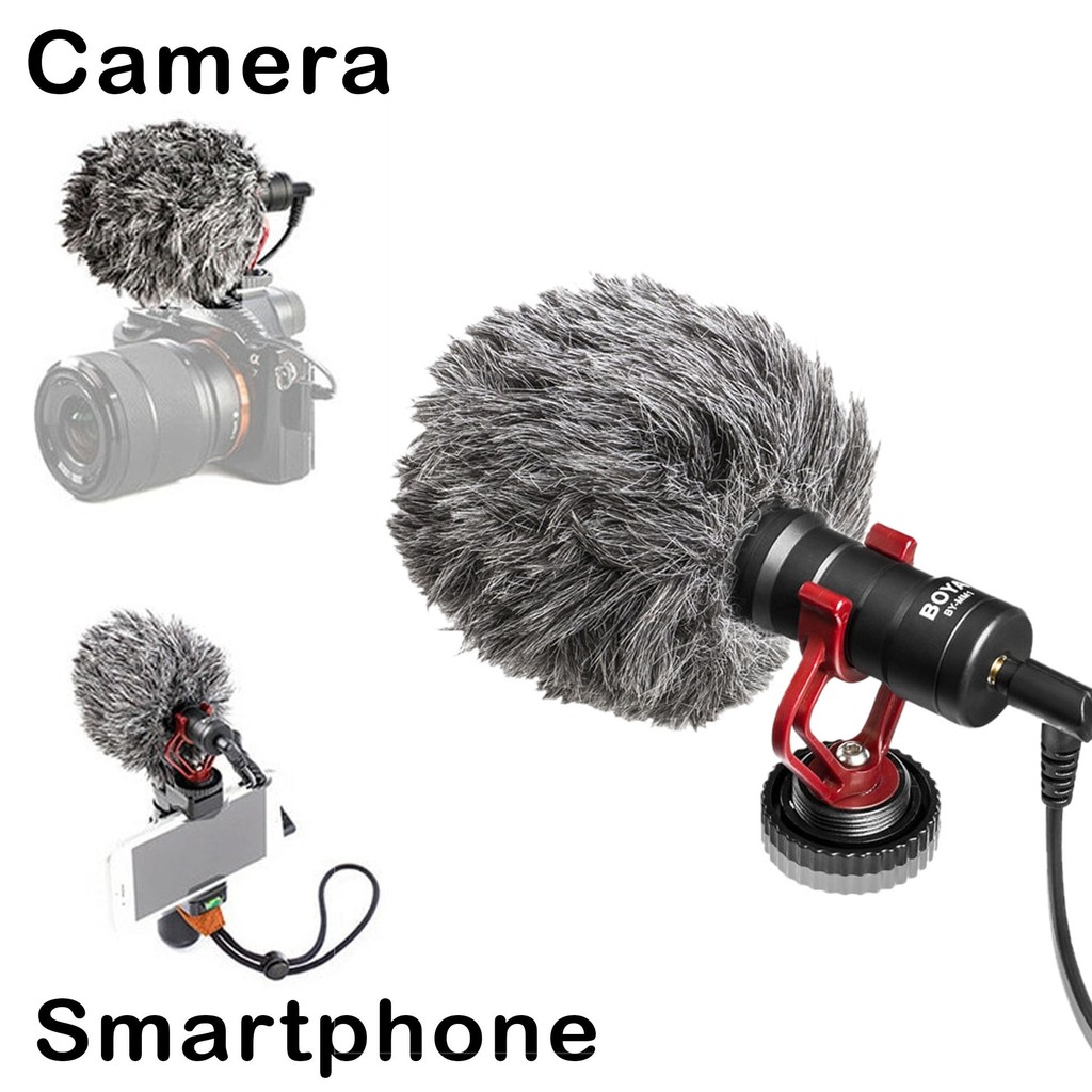 BOYA BY-MM1 Shotgun Video Mic Microphone for DSLR Camera Smartphone dll