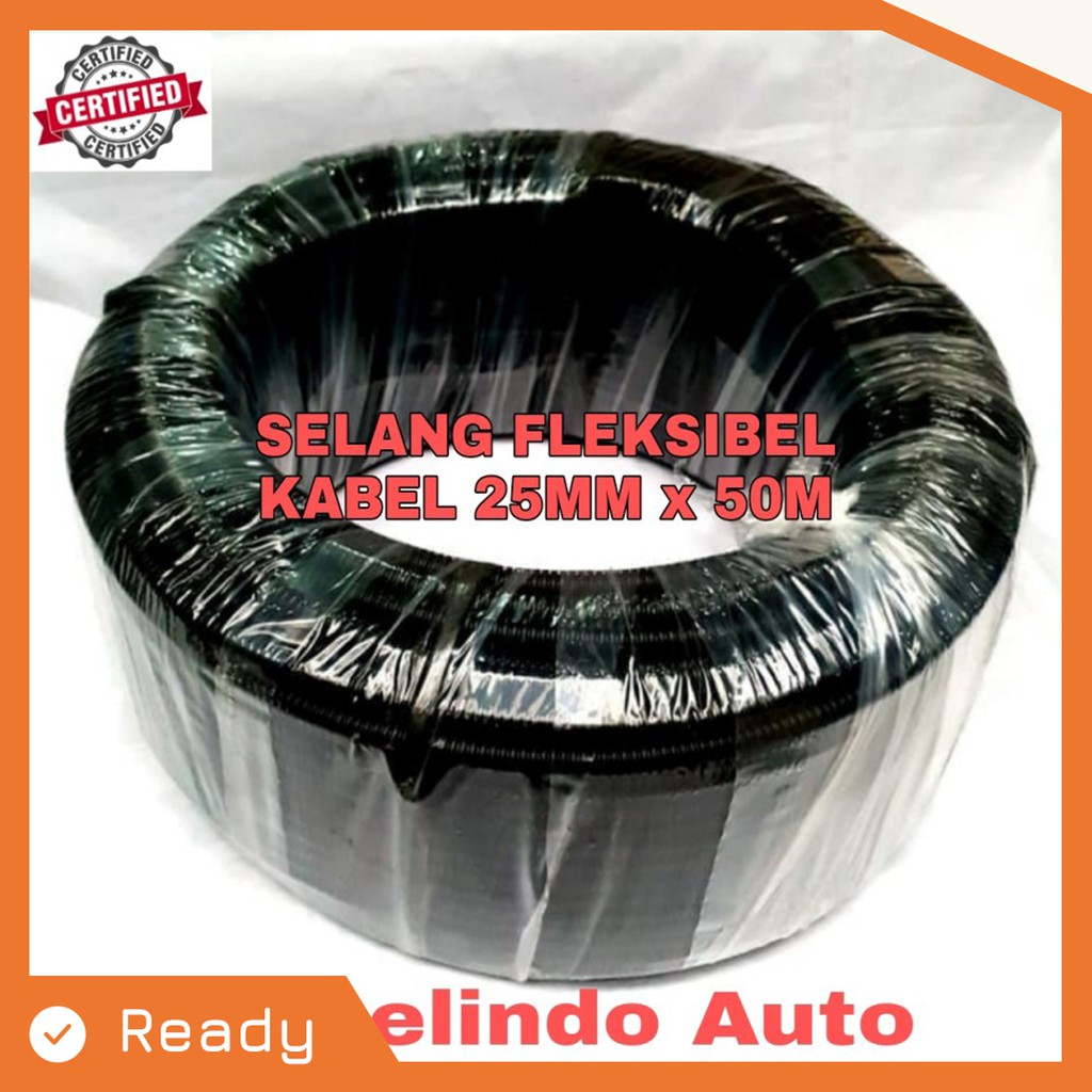 SELANG KABEL MODEL BELAH SPIRAL PELINDUNG KABEL 25MM X 50M