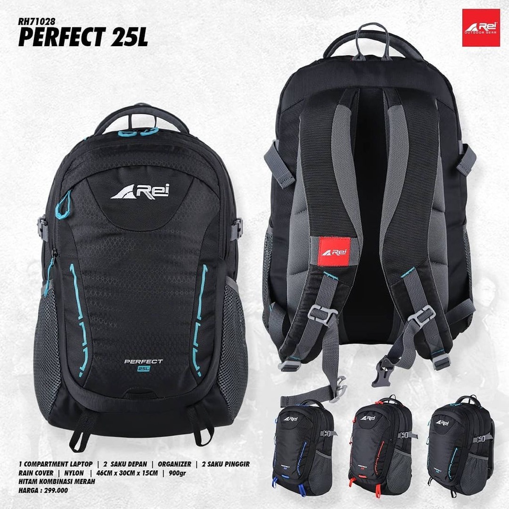 TAS RANSEL DAYPACK REI PERFECT 25L AREI OUTDOORGEAR 100% ORIGINAL - INCLUDE RAINCOVER