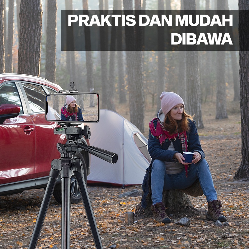 LIGER Tripod Aluminium 85 CM Sarung + Holder U L-3120 Tripod Photography Portable Handphone Camera L-3120-2