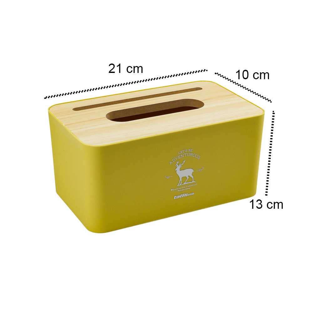 Kotak Tisu Kayu Tissue Box dengan Holder Smartphone - TaffHome ZJ008