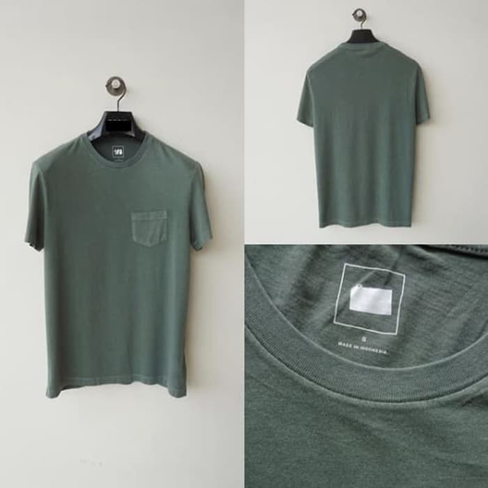 Kaos GAP Crewneck Pocket Tee Olive Original