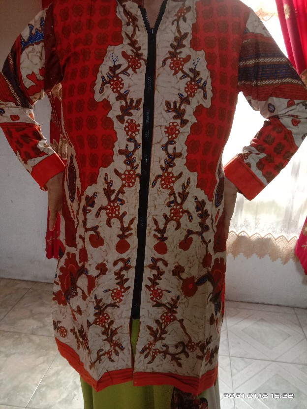 Batik Tunik - Atasan Batik | Lengan Panjang Zipper Depan Terlaris Grosir Termurah Dian Putri