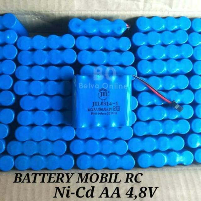 Baterai Mobil remote RC Socket Hitam Ni-Cd AA 4,8V