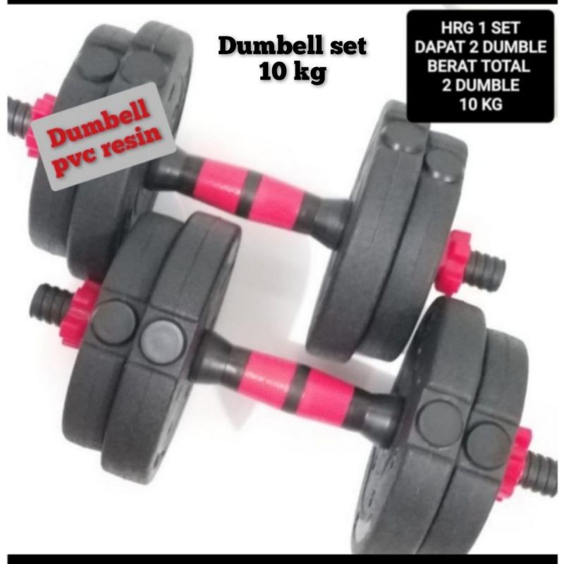 Dumbell set resin pvc 10 kg