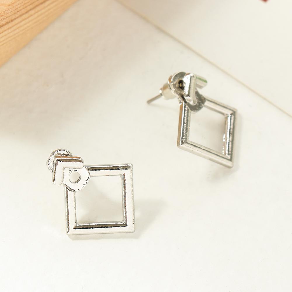 Anting Geometris Nanas Chic Wanita Fashion Segitiga Menjuntai Drop