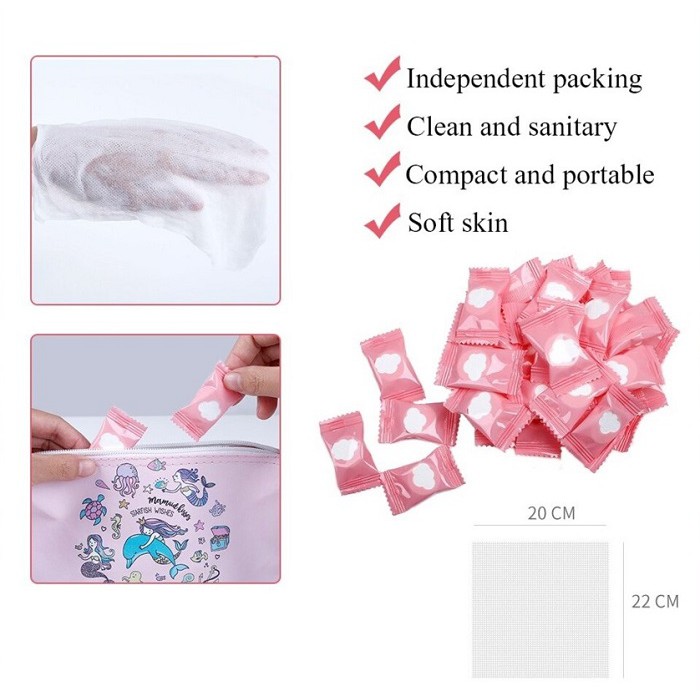 Tablet Pil Handuk Tissue Mini Travelling Towel Kompres Bentuk Permen