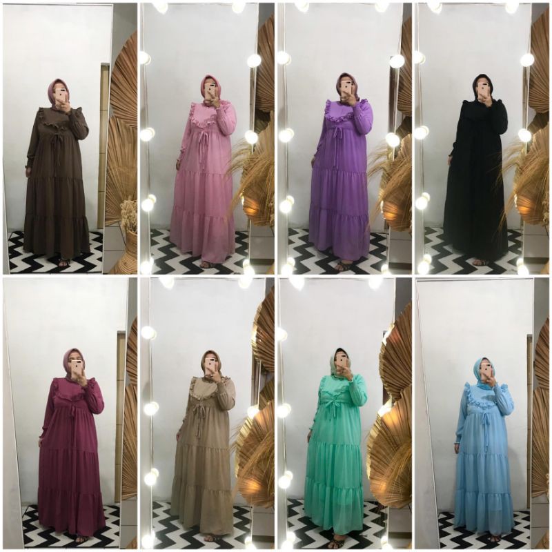 Gamis Ceruty Babydoll Polos