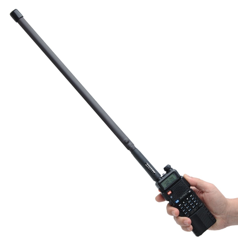 ABBREE Tactical Antena Dual Band 32cm AR-152A for Walkie Talkie Taffware Pofung UV-5R UV-82 UV5R - Black