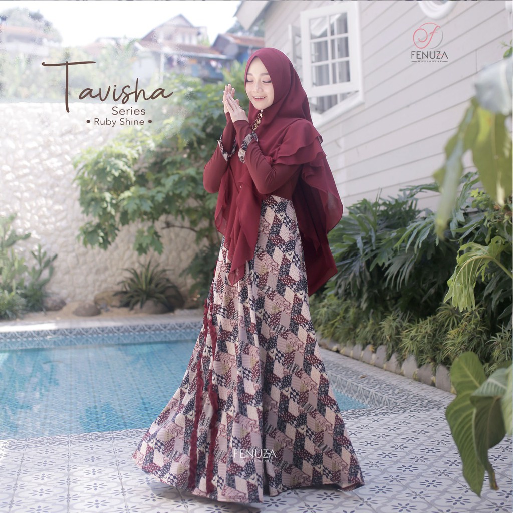 TAVISHA DRESS || Gamis Syari Original by Fenuza