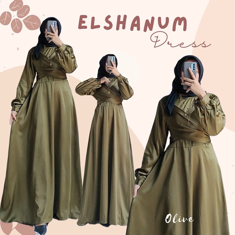 ELSHANUM DRESS SATIN // DRES KEKINIAN REMAJA