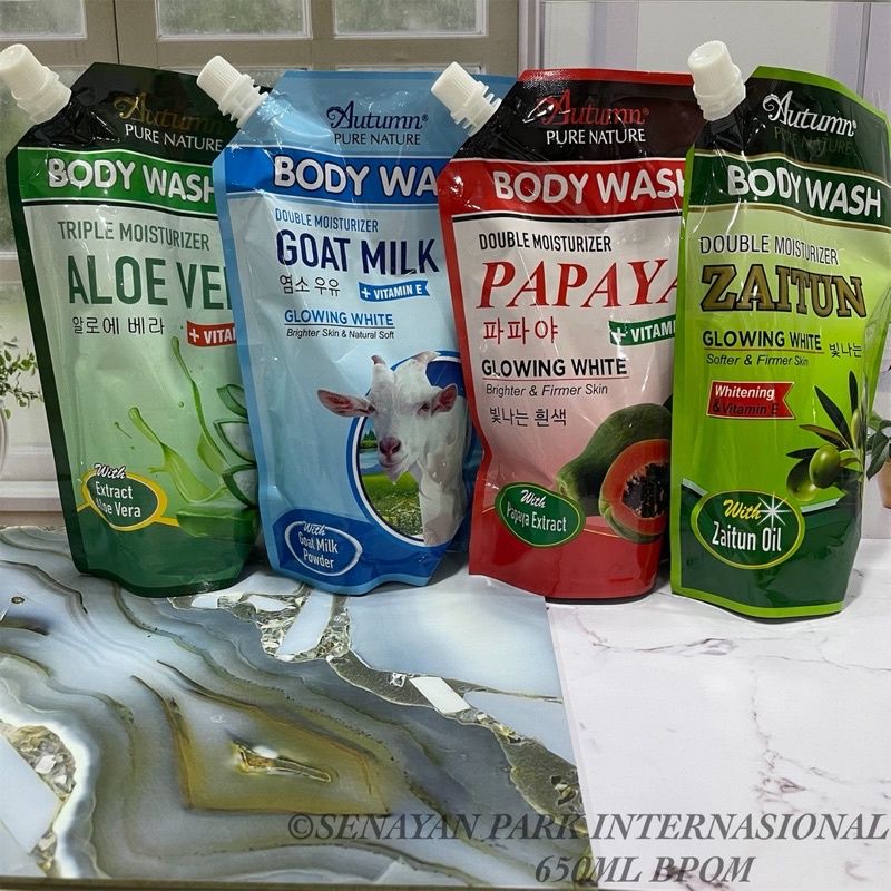 BODY WASH AUTUMN VARIAN ALOE VERA 650ML SABUN MANDI AUTUMN BPOM