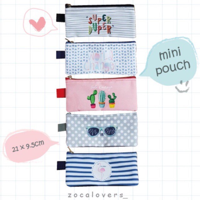 MINI POUCH MULTIFUNGSI / Wadah Tas Kecil Make up Aksesoris Traveling / Tempat pensil koin / Kantong untuk Gift Suvenir Hadiah