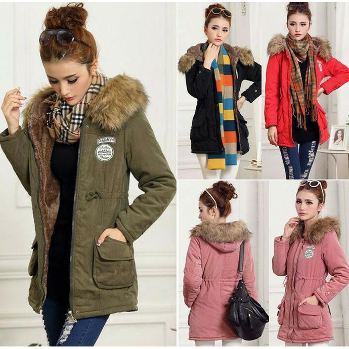 jaket winter coat import bulu fashion korea