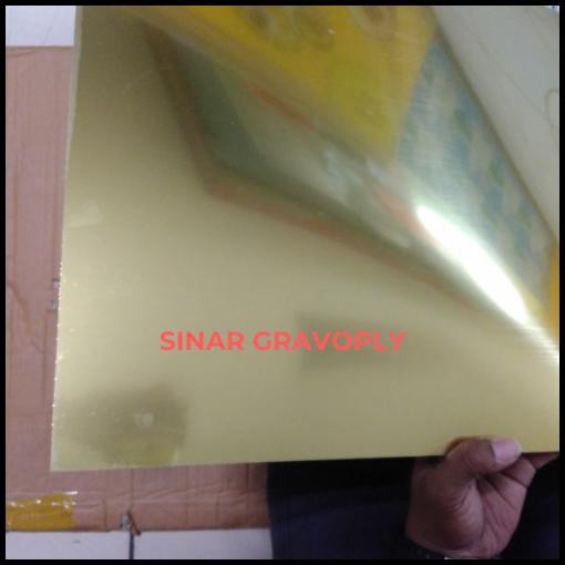

Gravoply Gold/Bahan Name Tag/60X120Cm Tebal 1.5Mm