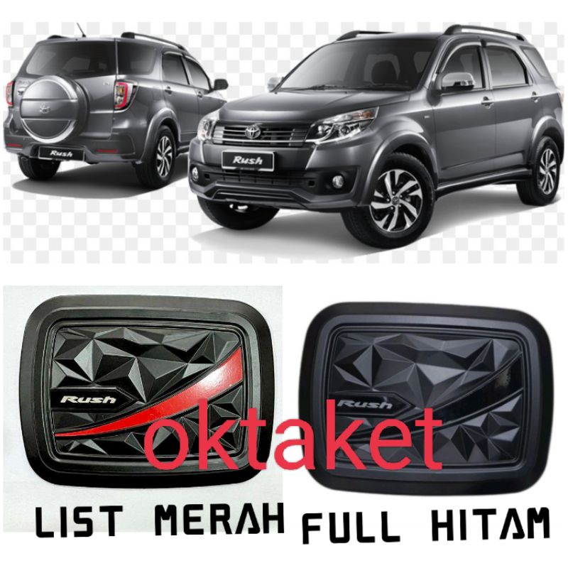 tank cover Rush lama old 2007 2010 2017 diamond hitam