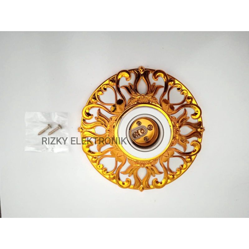 Fiting Fitting Lampu E27 Kembang Hias Motif Plafon DEXICON S-017-Gold