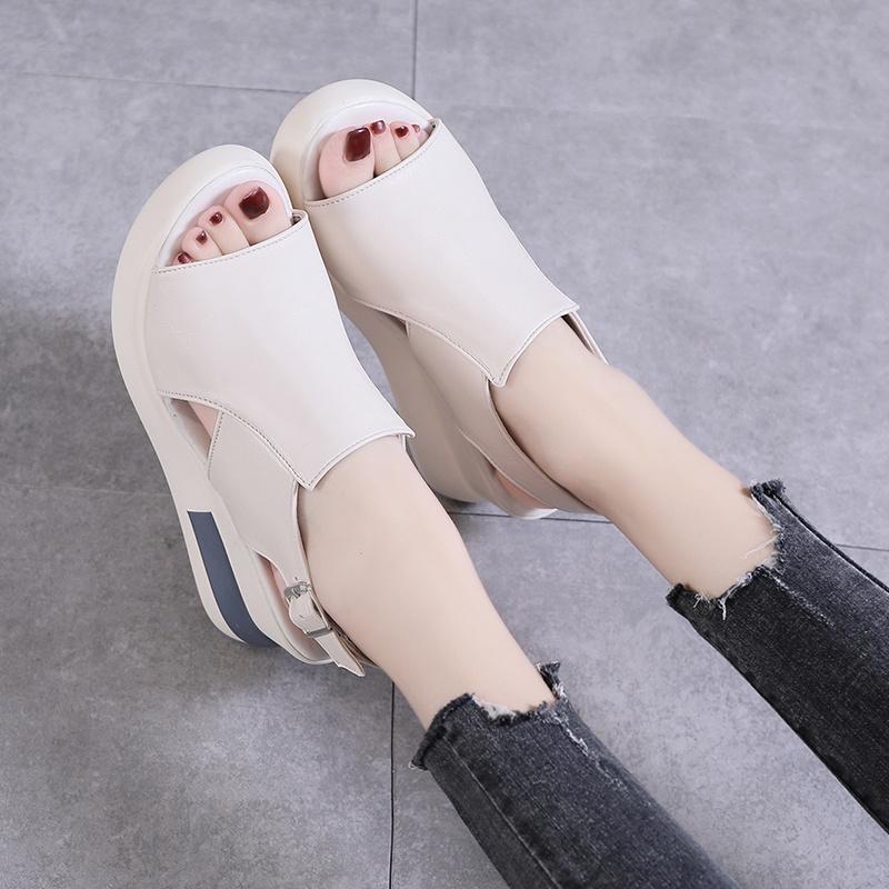 KZT-SW08 Sandal Wanita Wedges Sandal Cewek Hak Tinggi IMPOR COD Termurah