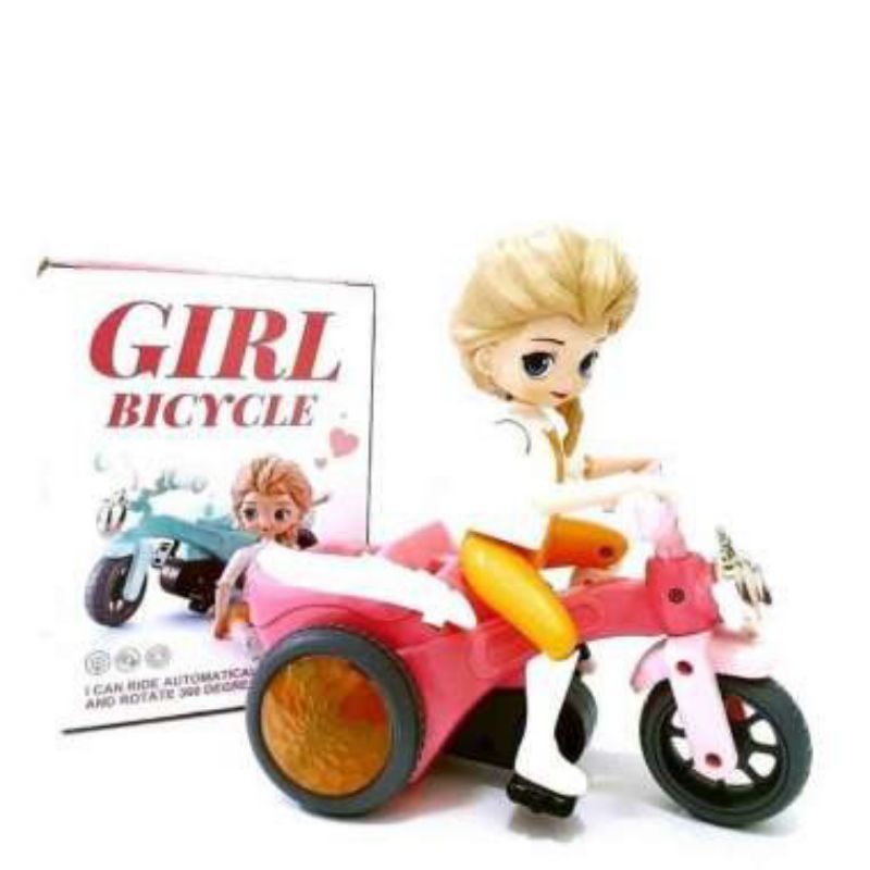 Mainan Anak Tricycle Girl Stunt Sepeda Bicycle Perempuan Elsa LD151A