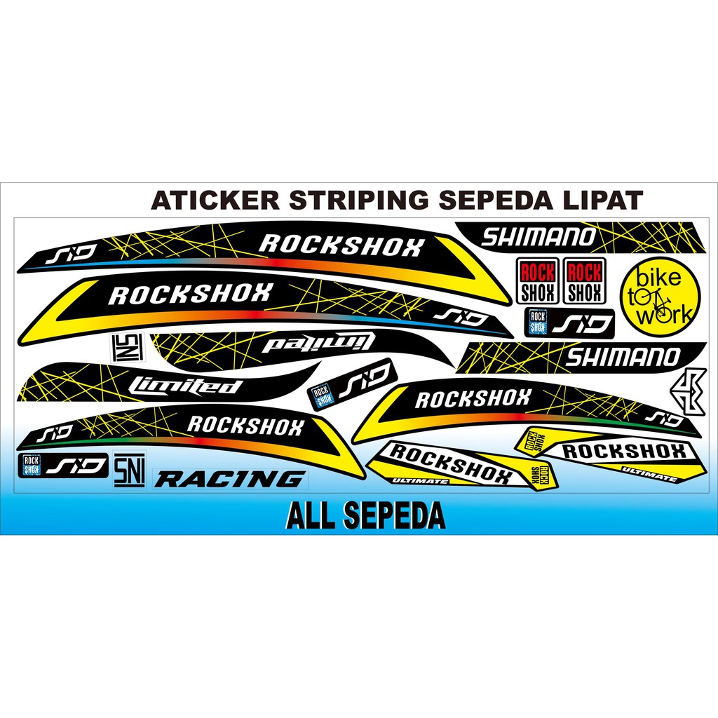 STICKER SEPEDA LIPAT VARIASI ALL STICKER SEPEDA