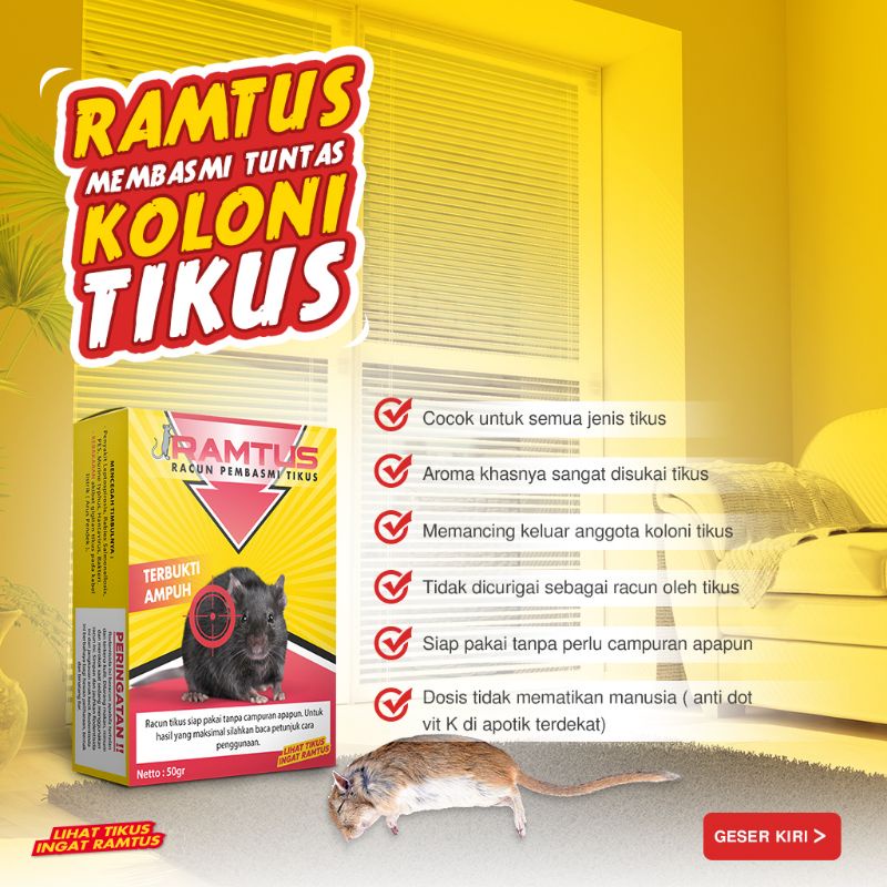 Racun Obat Tikus Paling Ampuh Membasmi Tikus Mati Kering Tidak Berbau - Jebakan Tikus Masal Mengusir
