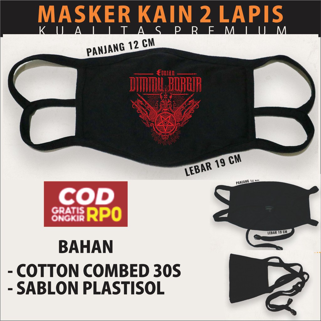 MASKER KAIN 2 LAPIS DIMMU BORGIR, MASKER BAND DIMMU BORGIR