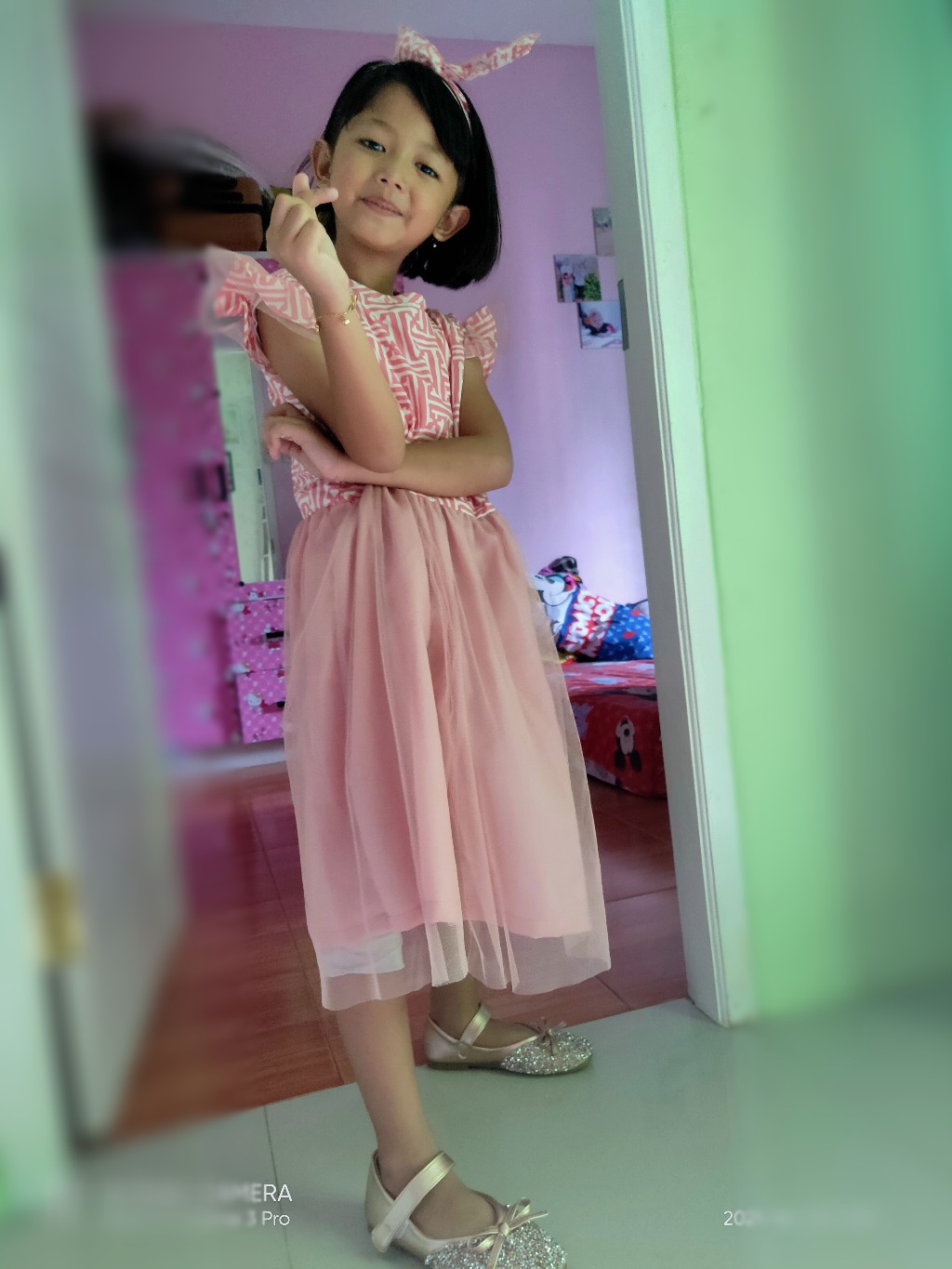 Dress Tutu Anak Perempuan | Kemeja Batik Anak | Baju Anak Couple Bonus Masker Keneshkids Ankin Pink