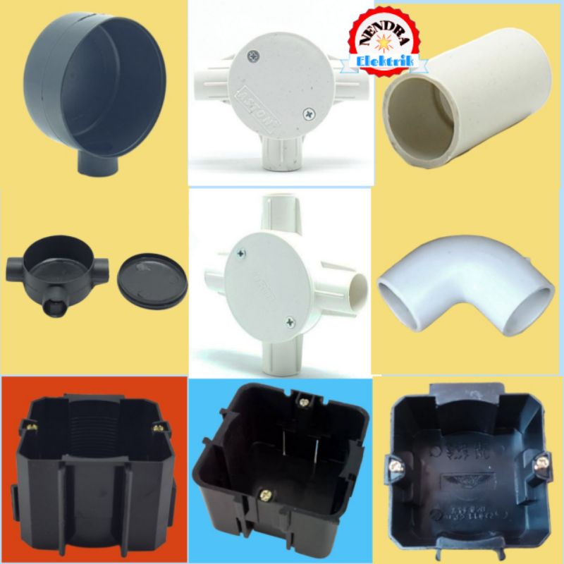 L bow pipa listrik 5/8 Sock  T dus T dus cabang 4 / Dora dus  Inbow dus