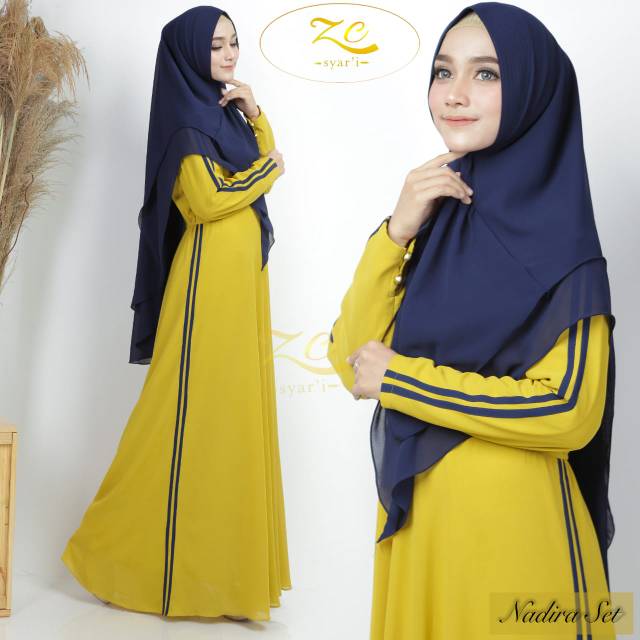 GAMIS CERUTI SET KHIMAR - NADIRA SET BY ZC