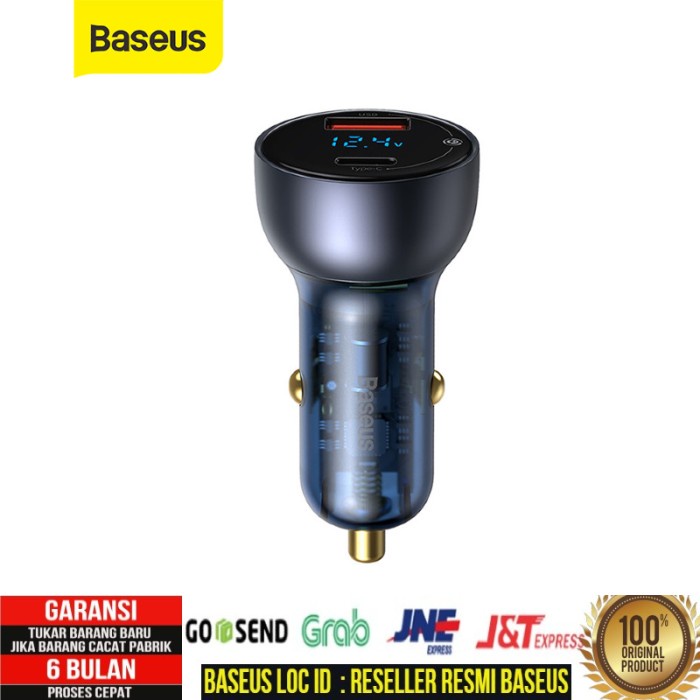 Baseus 65W Car Charger Mobil Fast charging Type C PD+USB Quick Charge