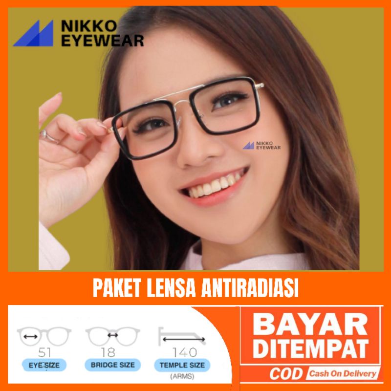 Frame Kacamata Korea 16006, Gratis Lensa Minus, Kacamata Antiradiasi, Kacamata Baca, Kacamata Korea