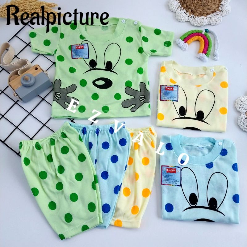 setelan baju bayi piyama bayi kaos oblong / baju bayi 0-6 bulan