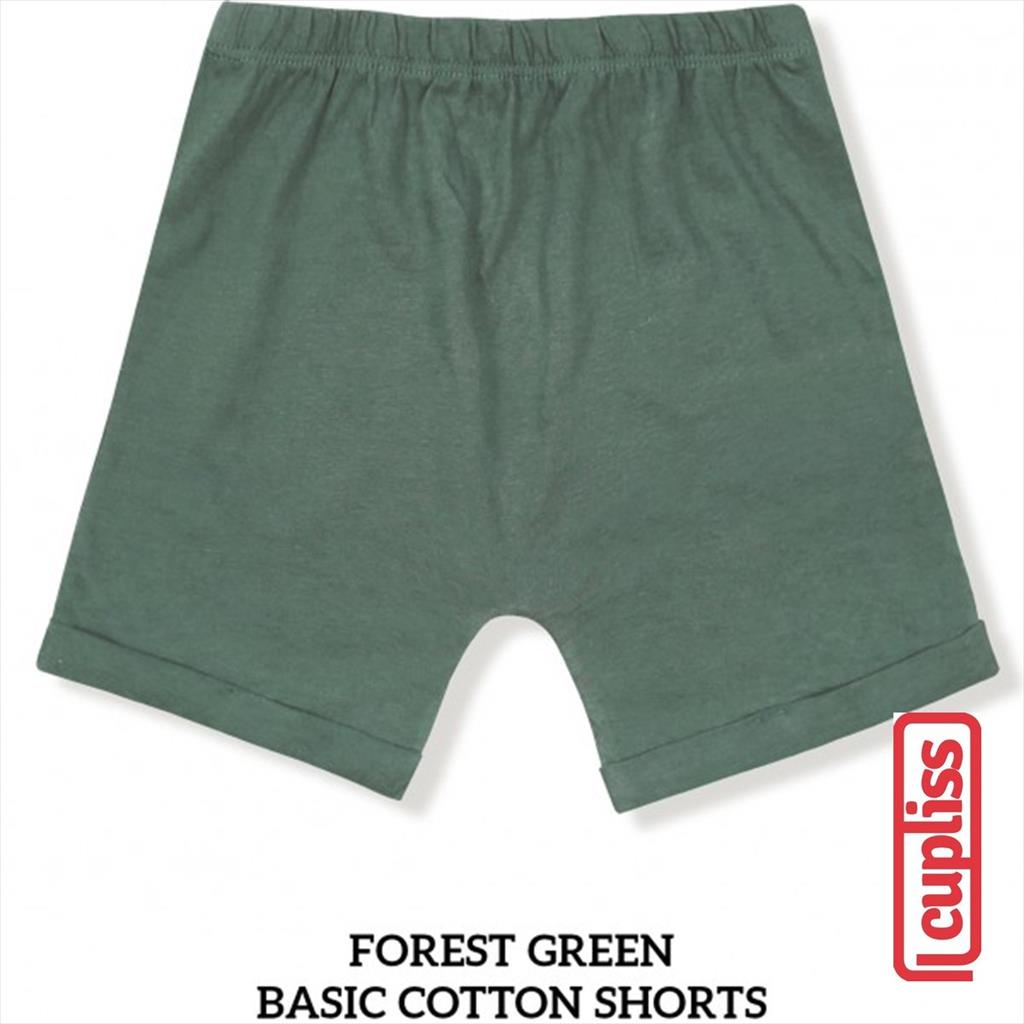 Little Palmerhaus Basic Cotton Shorts Celana Anak - Forest Green