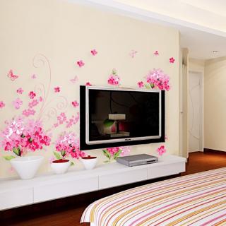 Craft Stiker Dinding Motif Bunga Sakura Warna Pink Craft Stiker Dinding Motif Bunga Sakura Warna Pink