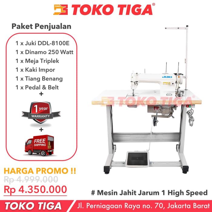 Mesin Jahit JUKI DDL 8100E - High Speed Jarum 1 Industrial Garmen