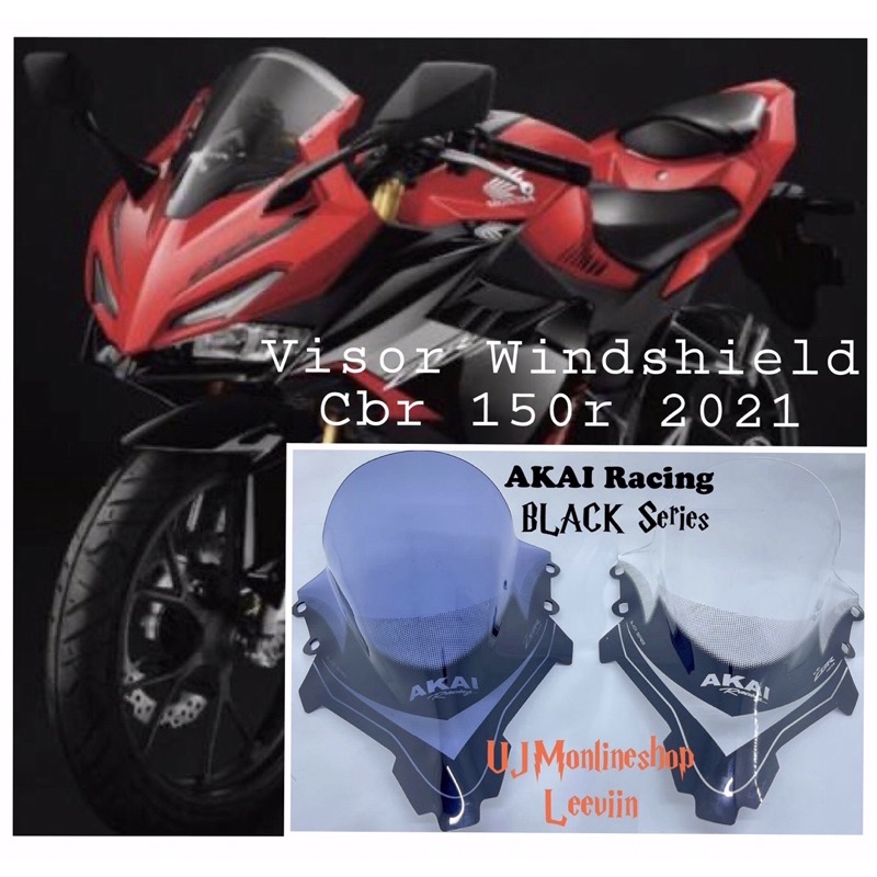 Visor Windshield Cbr 150r New 2021 Akai Racing Black Series