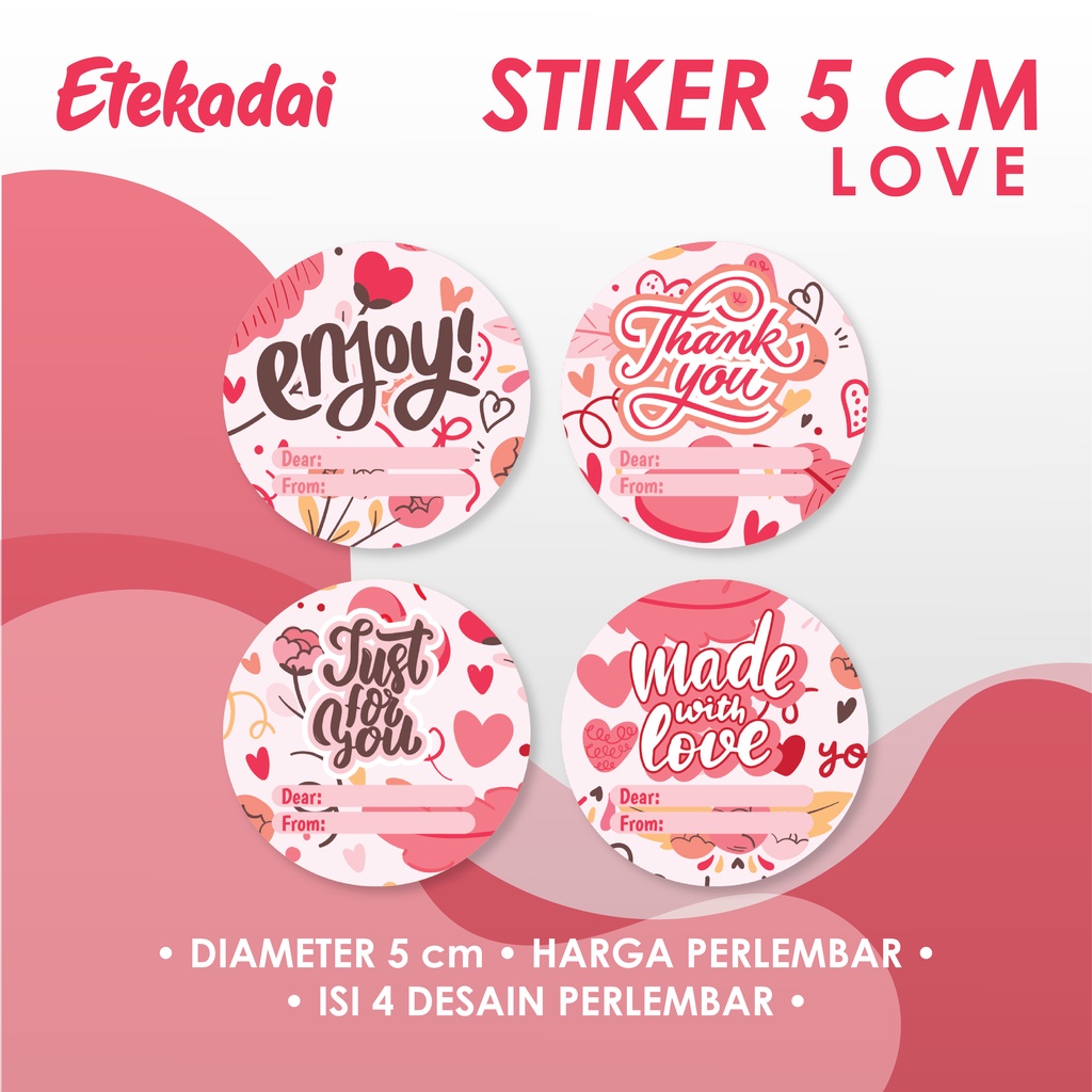 

STIKER BULAT LOVE - DIAMETER 5 CM