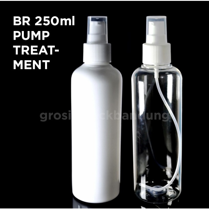 Botol PET 250ml - Tutup Treatment Pump / Botol PET BR 250ml Pump Treatment
