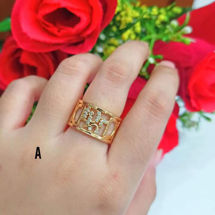 Cincin Dewasa Permata Zircon Gold Perhiasan Wanita Limited edition (COD)