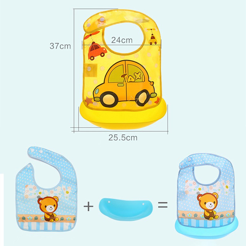 3SP | Celemek Bib Celemek Makan Bayi Bayi Slabber Bayi Waterproof Sleber Baby Bib Silikon Slaber