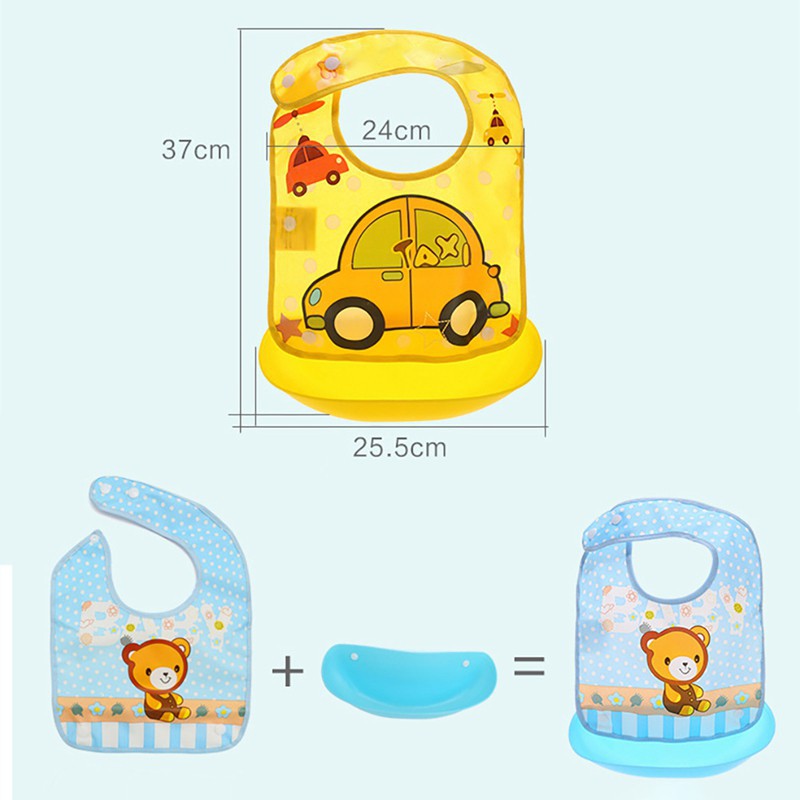 3SP | Celemek Bib Celemek Makan Bayi Bayi Slabber Bayi Waterproof Sleber Baby Bib Silikon Slaber