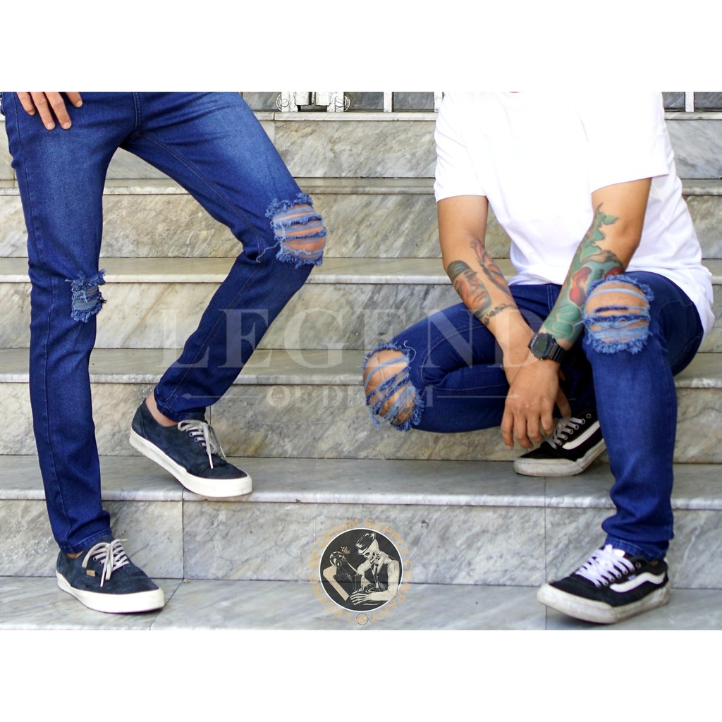 Celana jeans Pria Softjeans Ripped Legend Of Denim Celana jeans sobek sofjeans biowash LJ4003